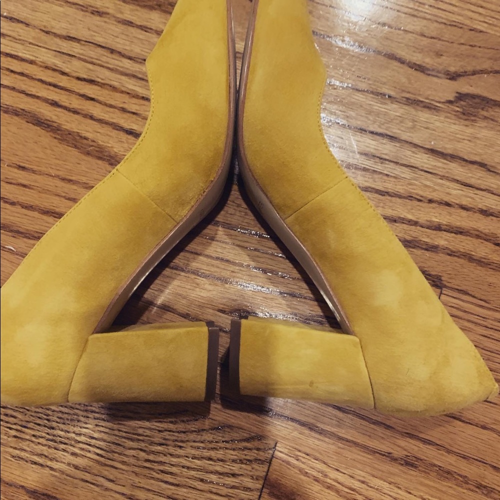 Marc Fisher Zala Block Heels in Canary Yellow - Picture 7 of 15